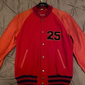 Selling Red Gucci Letterman Jacket